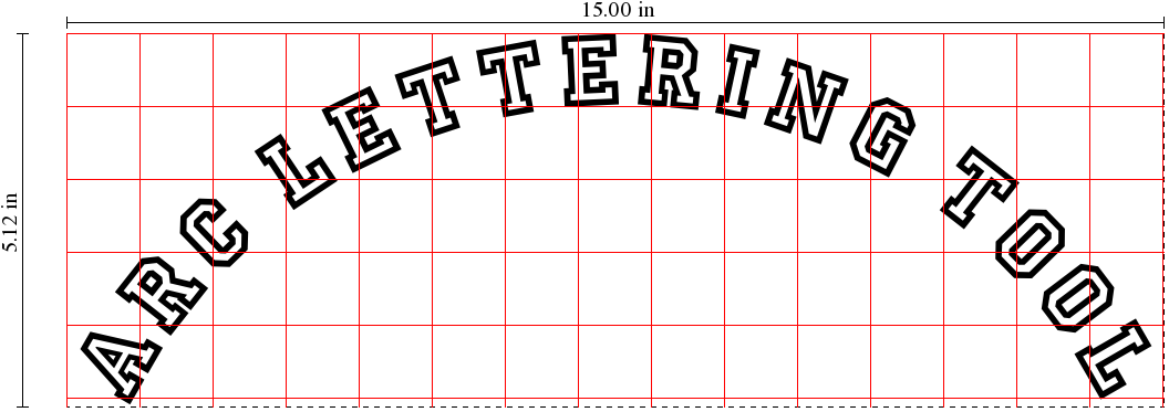 Arc lettering tool