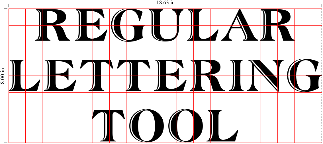 Regular lettering tool